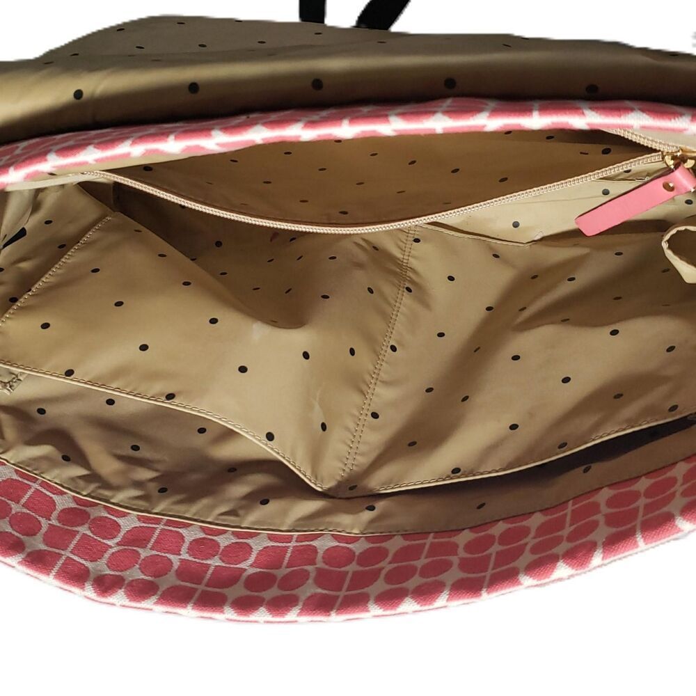 Kate Spade Pink Adjustable Strap Bottom Studs Inner Pockets Diaper Shoulder Bag - Picture 4 of 10